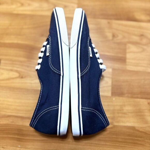 Vans Authentic Unisex Navy Canvas Shoes Mens 7 Womens 8.5 Sneakers Sanitized - Picture 4 of 9